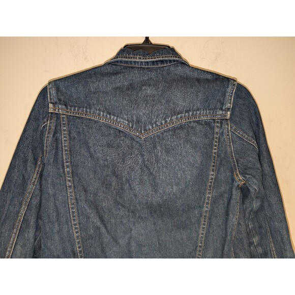 Abercrombie & Fitch Jean Jacket Girls XL Button Blue Classic Casual Denim VTG - Picture 11 of 12